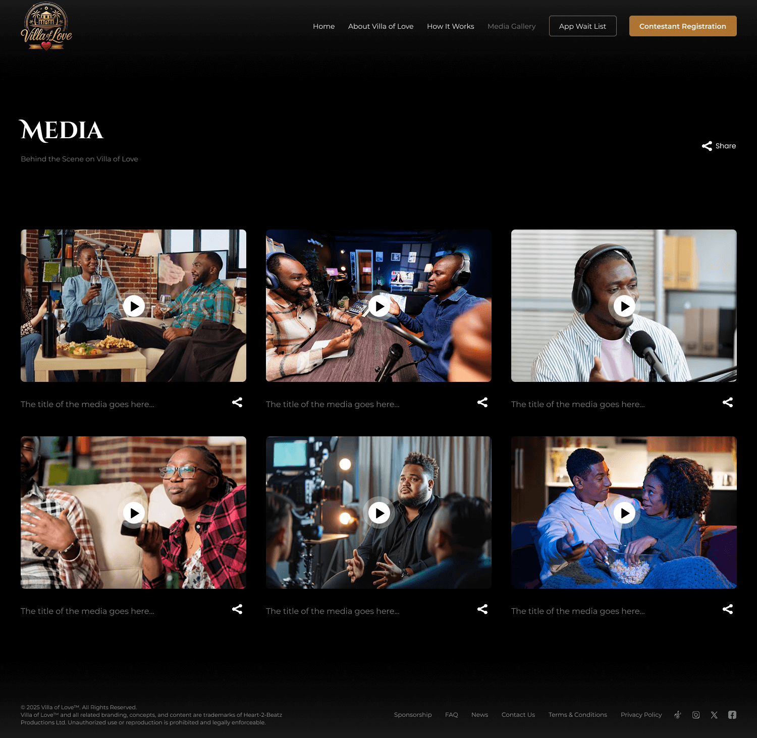 villa of love naija website design by dientweb